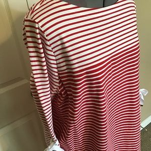 Lauren Ralph Lauren Red and White Striped Dress size XL